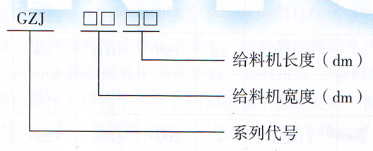 GZJ箱式振动给料机型号说明图